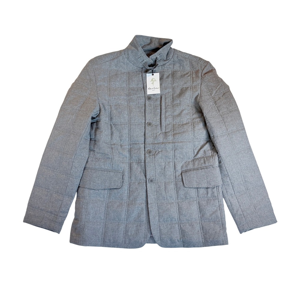 Robert Graham Explorer Mens Medium Grey Quilted Classic Fit Jacket $348
